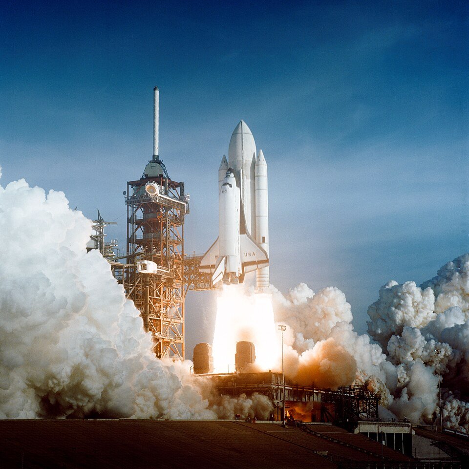 STS-1 launch operations photography