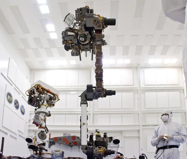 Mars Rover Curiosity Arm Held High